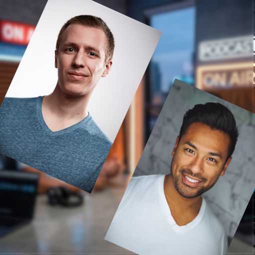 Remote podcast hosts photos
