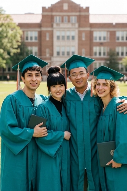 Online class graduation photos