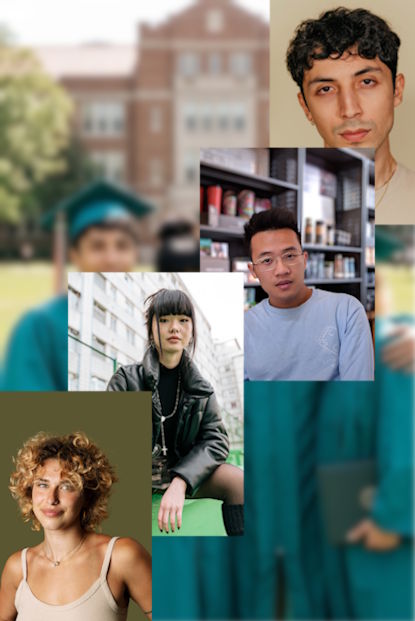 Online class graduation photos