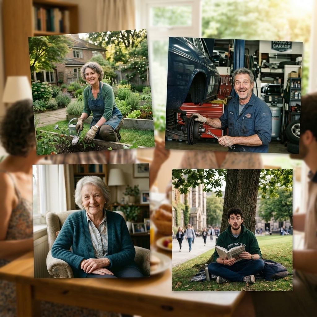 Virtual family reunion photos