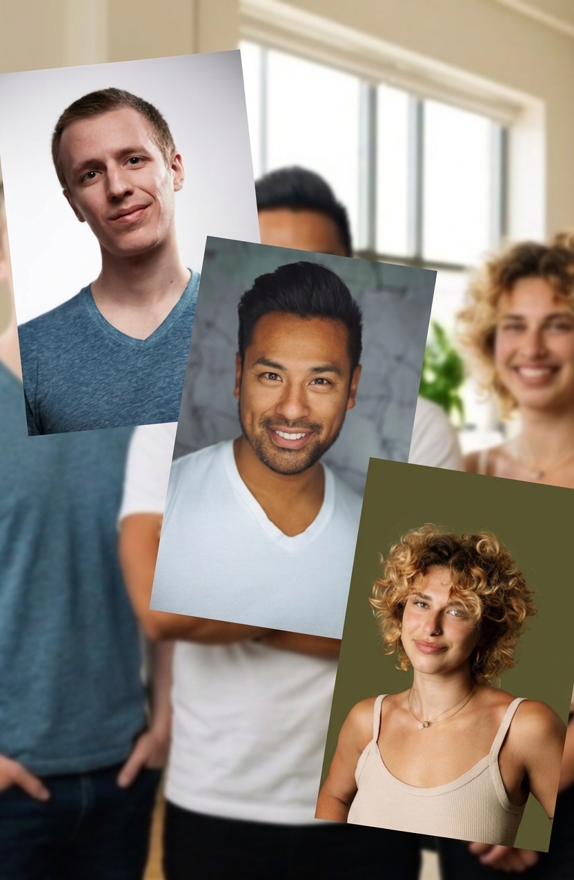 Virtual music band portraits
